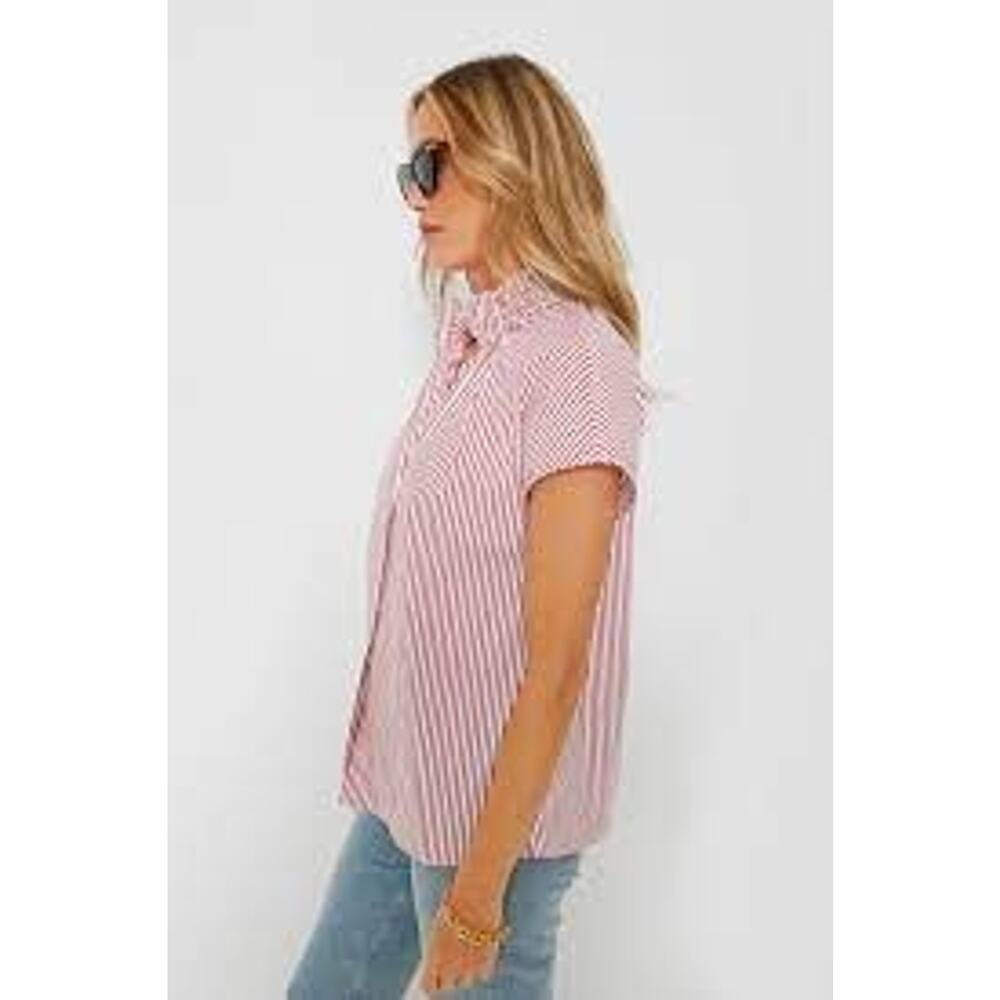 POMANDER PLACE Red Stripe Rae Blouse Size XL NWT Retail $98 Tuckernuck - Picture 2 of 8